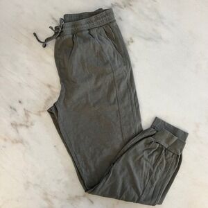 Belle Kim Shavel Olive Green‎ Jogger Pants Drawstring Pockets Women's SP